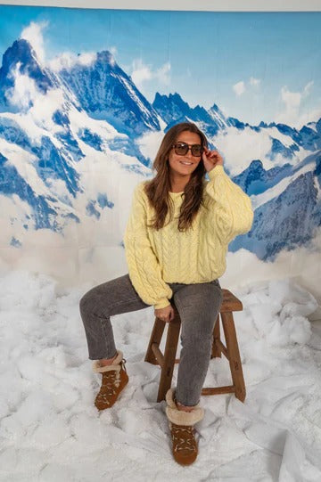 Hannah™ | Suéter de Punto Amarillo