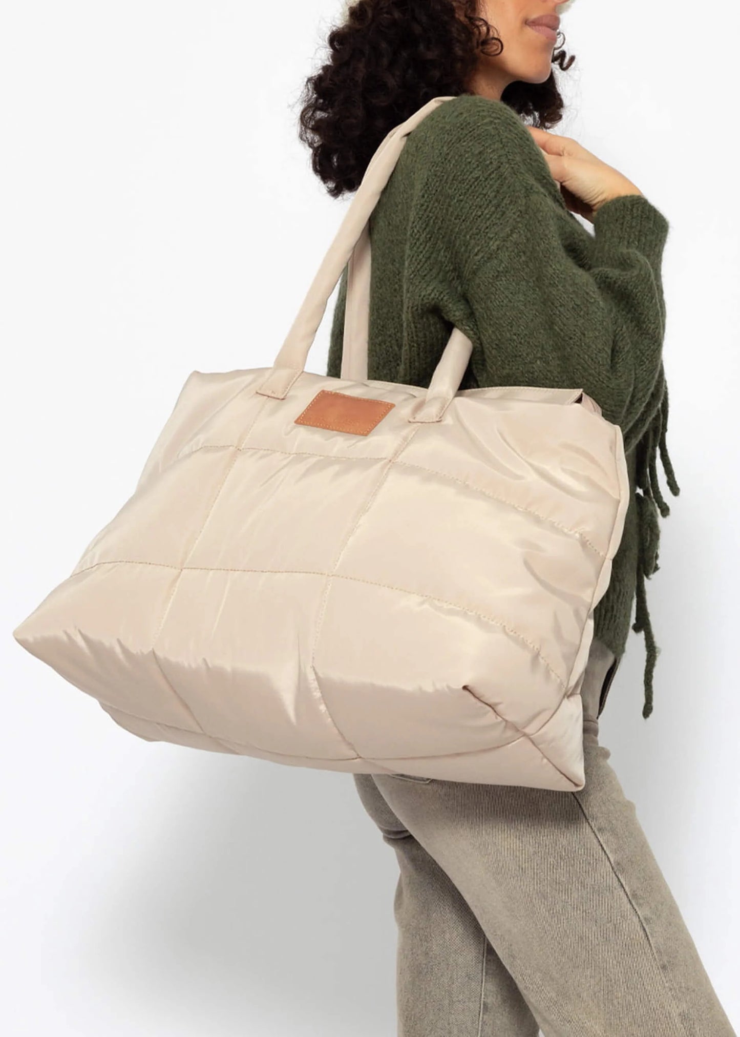 Bolso Shopper Cloud XL – Beige Black