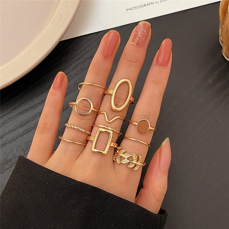 Essenzo Silver Eternity – Pack de 11 Anillos Atemporales en Plata