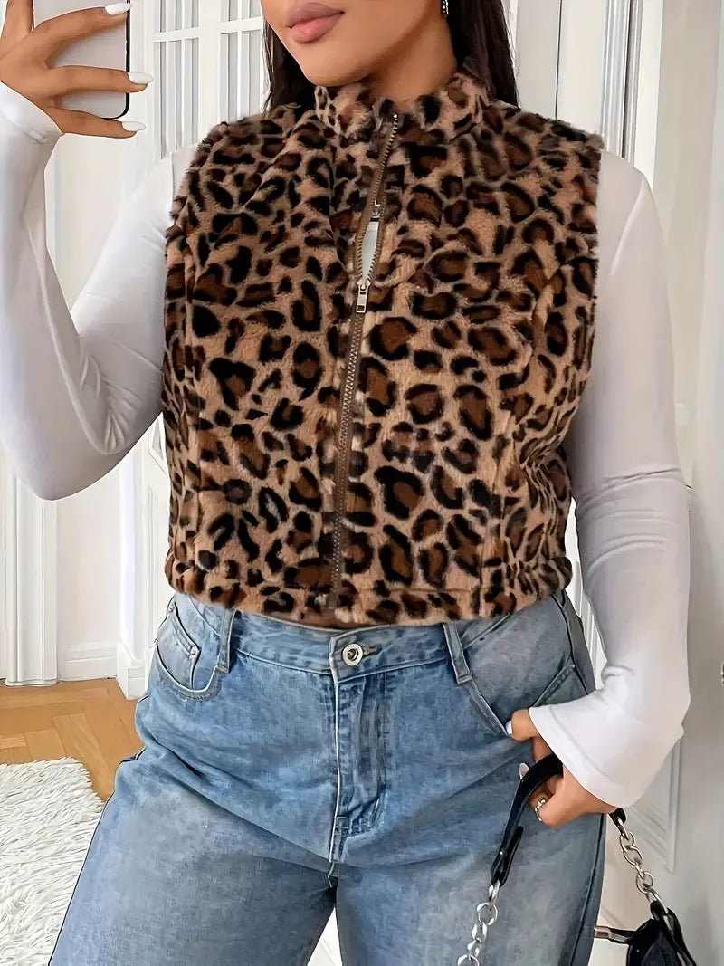 Essenzo – Chaqueta Rosa Leopardo