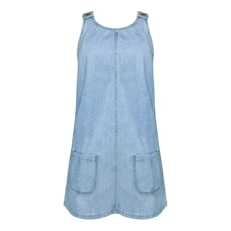 Vestido Denim con Bolsillos – Estilo Casual Chic