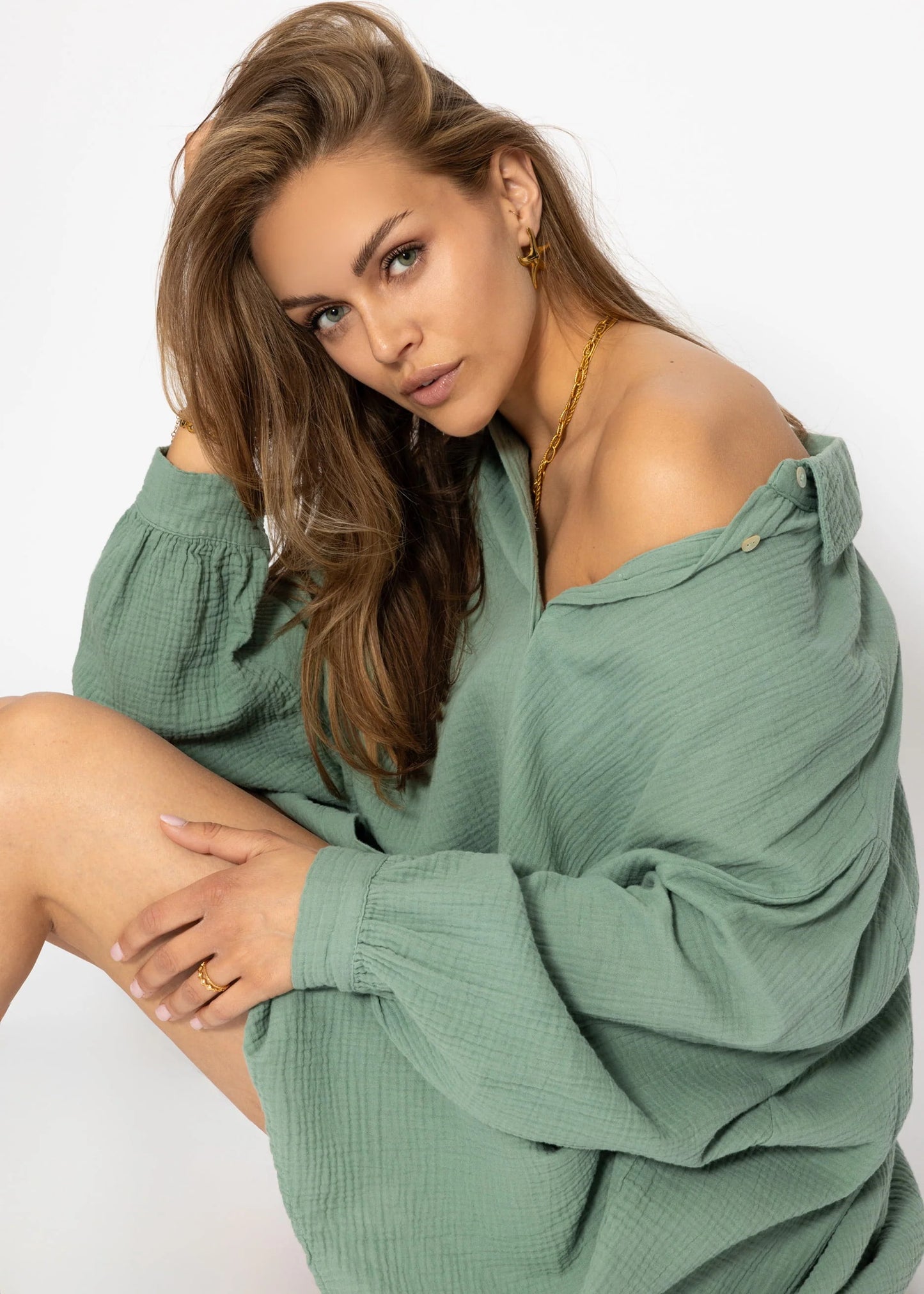 Blusa Aire Libre Oversize de Muselina Essenzo